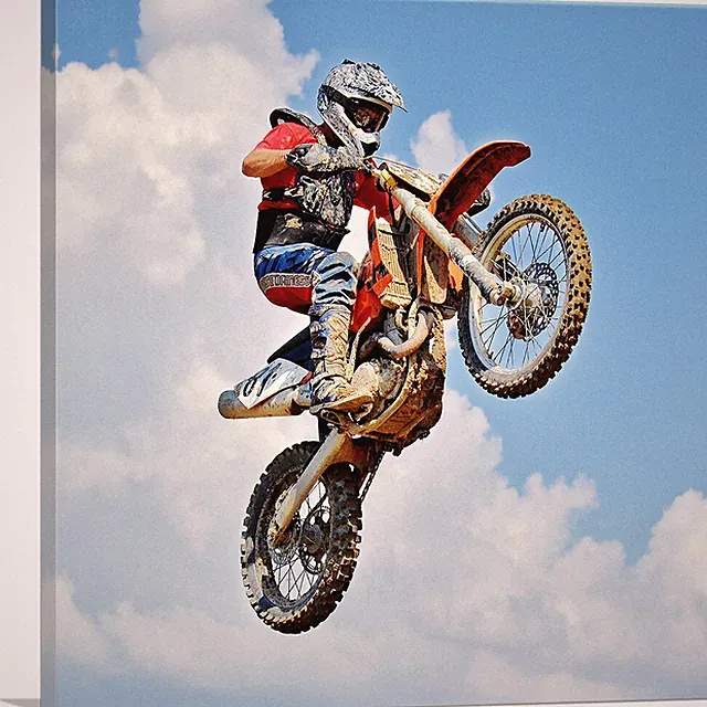 ARTCANVAS Dirt Bike Jump Motocross Air Canvas Art Print