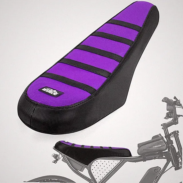 BEAROLNE Ebike Seat Cover Purple Black Ribs