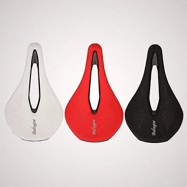 Bicycle Saddle with Gel and Leather Ergonomic Bicycle Seat for Mountain Bike Road Bike