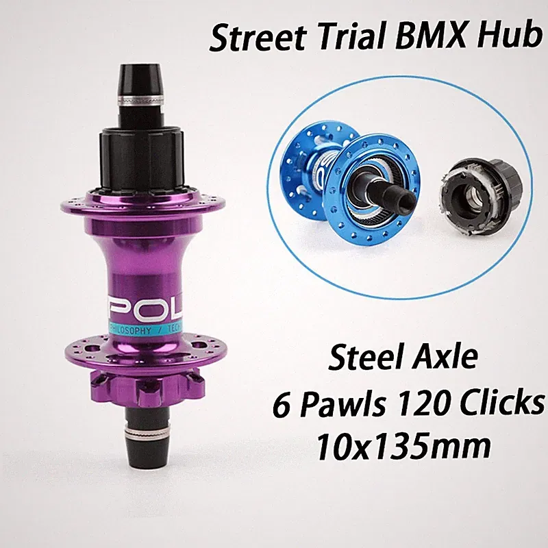 BMX Dirt Jump Bicycle 32 36Holes 4 Bearings 6 Pawls Street Trial Bike Rear Hub