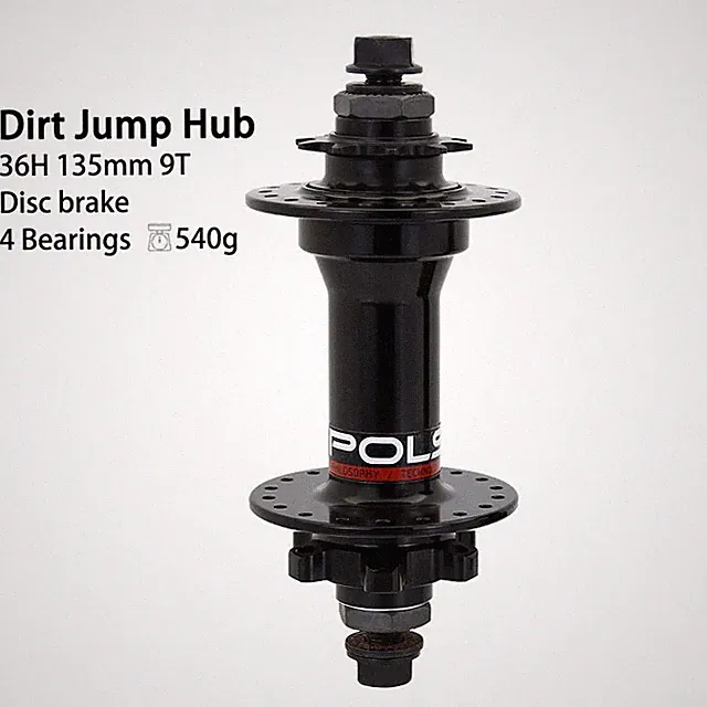 BMX Dirt Jump Bicycle Hub Disc Brake and 9T 2 Bearing Front Rear Hubs 36 Holes