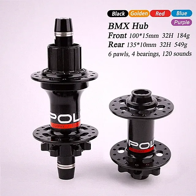 BMX Dirt Jump Front and Rear Disc Brake Hub 32 Holes Bicycle Street Trial Hubs