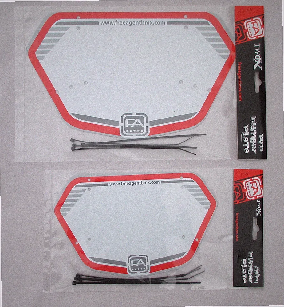 BMX Number Plate FreeAgent FA Free Agent Race Plate Cyclocross Bike Dirt Jump