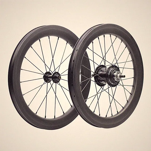 Carbon Wheels 16inch 1 3/8" 349 Rim Brake 6 Speed for Folding Bike Wheelset