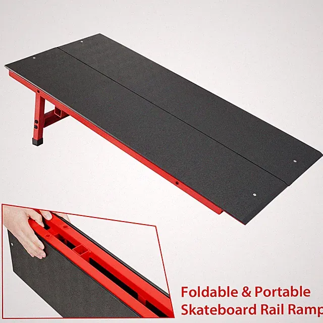 Foldable Skateboard & Bike Rail Ramp For BMX, Scooter, RC Car & Dirt Bike Ramps