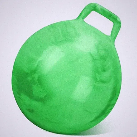 Gemscream Kids Bouncy Hopper Ball with Handle Jumping 18 Inch Marbled Green