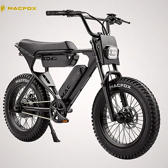 MACFOX X1S 500W Electric Bike LED Dual Headlight Top Speed 20 mph - Black