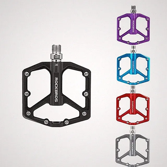 ROCKBROS Bicycle Pedals, Flat, Wide Cycling Platform for Mountain Bike/Road Bike