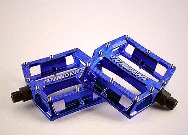 TANGENT PRO ALUMINUM PLATFORM PEDAL BMX/DJ 9/16" BLUE