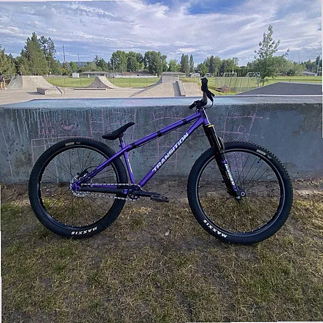 Transition PBJ Dirt Jumper Bike (Purple with chrome decals)