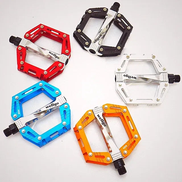 Wellgo CNC Alloy BMX MTB Dirt Jump 9/16" Sealed Bicycle Pedal Black Blue Red
