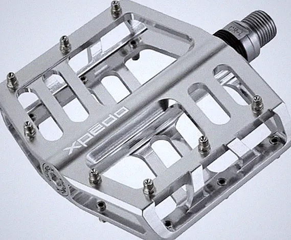 Xpedo JEK Platform Pedals, Mountain Bike, Silver, Aluminum/Cromoly, XMX26AC