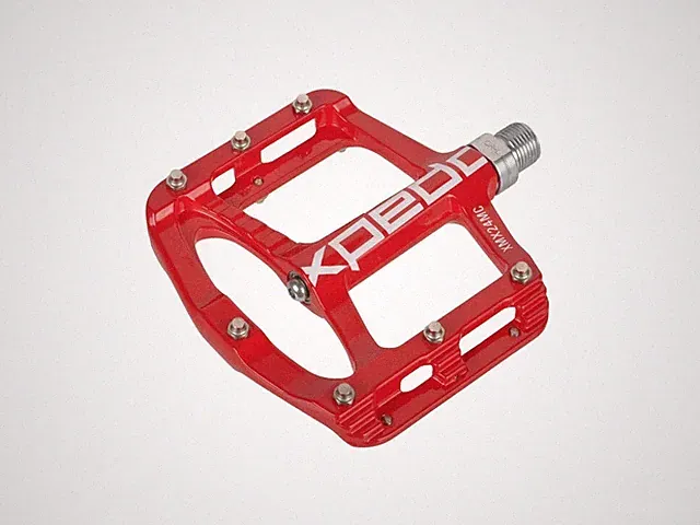 XPEDO Spry Magnesium Red Pedals Bicycle Flat Platform Pedals XMX24MC Red
